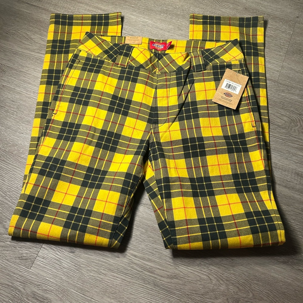 Yellow and Black Plaid Pants